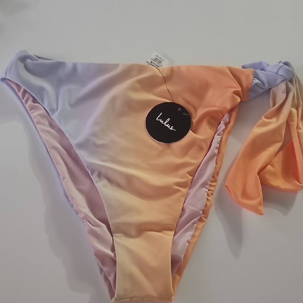 ⚡️Lulu's Pastel Bikini Bottom‎ - Orange and Purple NEW
